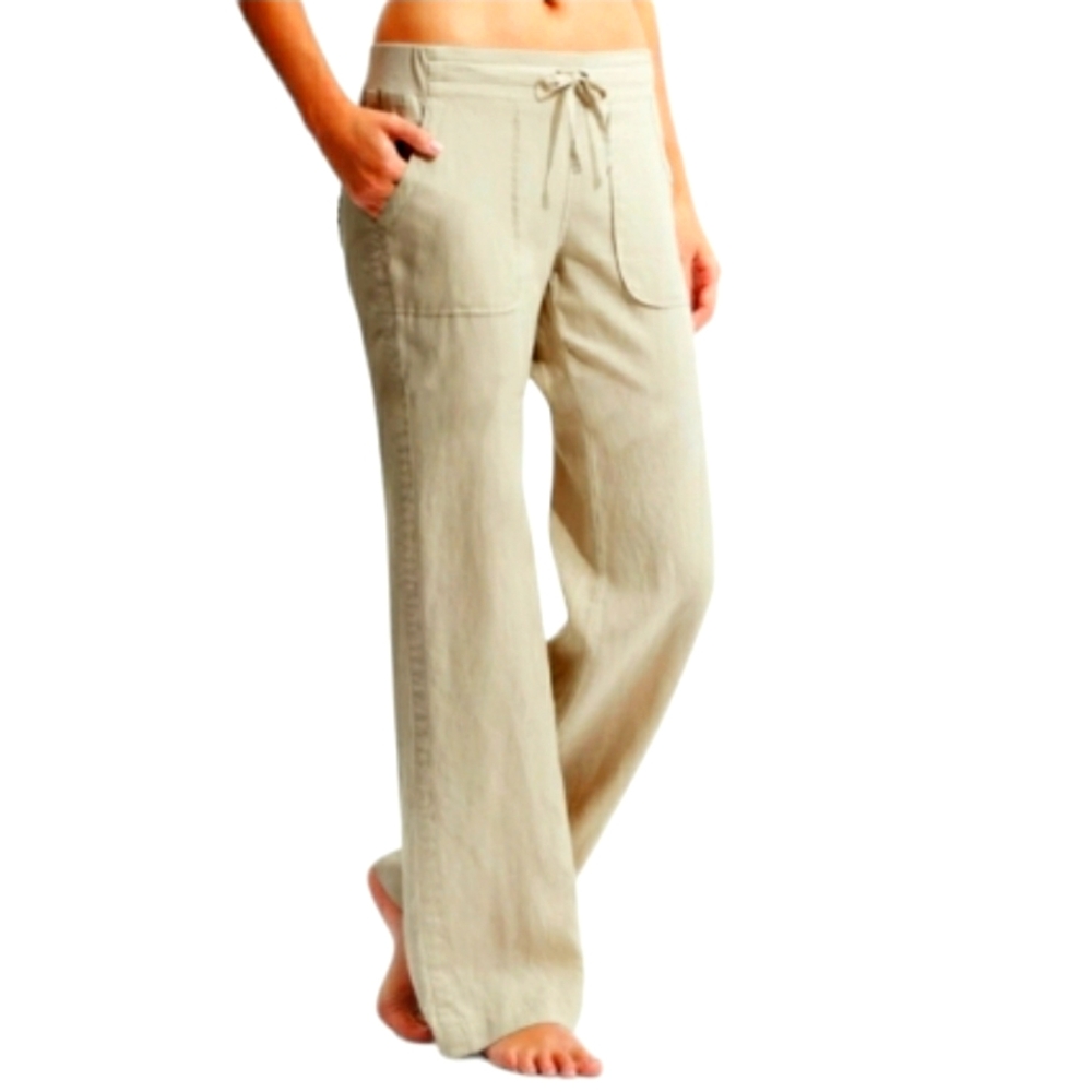 Athleta Women's Straight Leg Pants - Tan